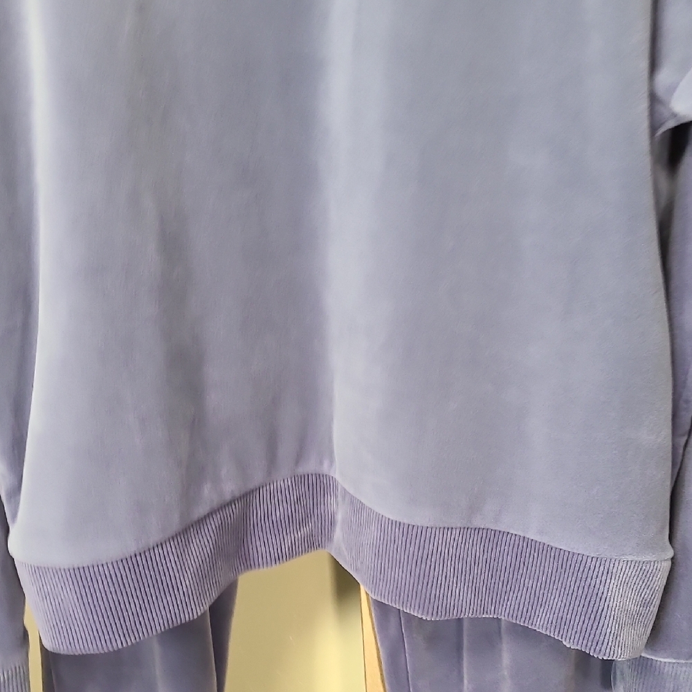 Bebe Sport Lavender Gray Velour Hoodie and Joggers Set Large - Picture 9 of 16